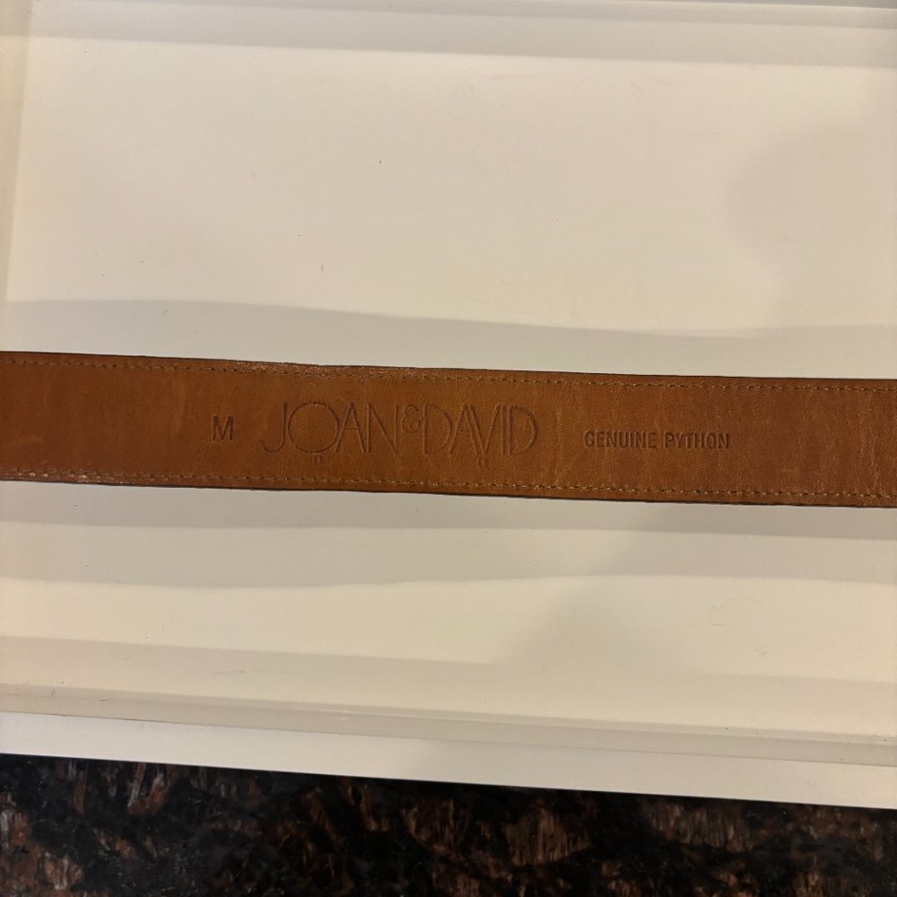 Joan & David, Python Belt With Silver Buckle, Siz… - image 4